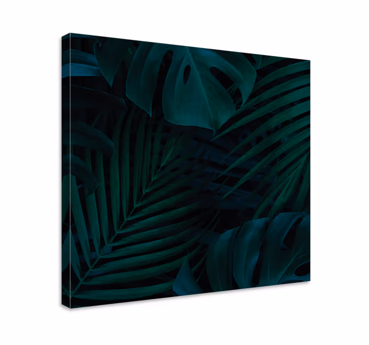 Dipinto fiori e piante foglie tropicali lussureggianti - TenStickers