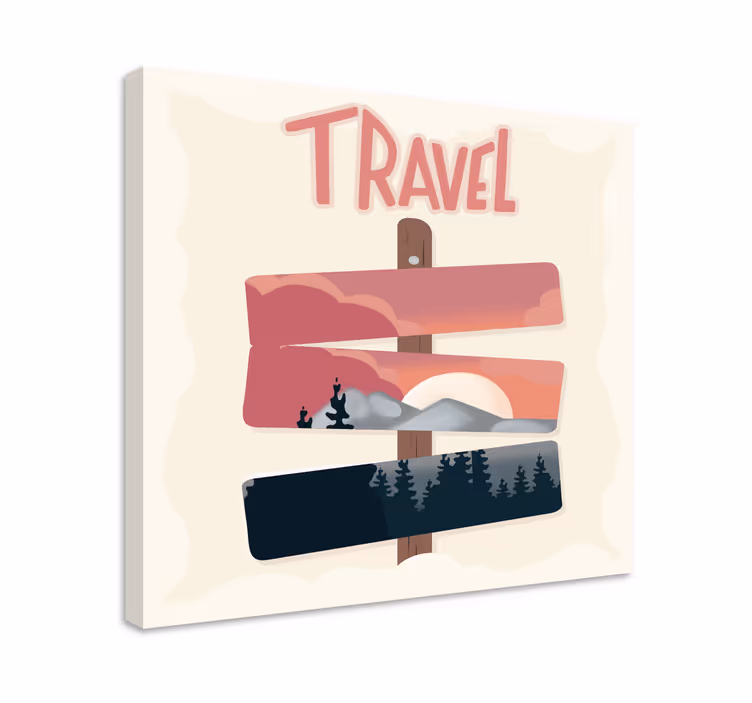 Quadro città e paesi cartello di viaggio - TenStickers