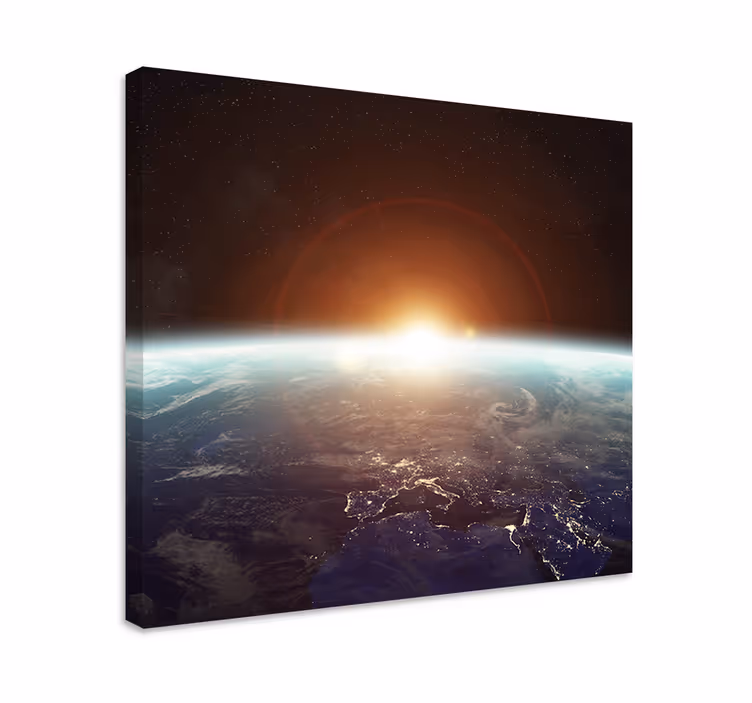 Quadro mappamondo terra vista dall'orbita - TenStickers