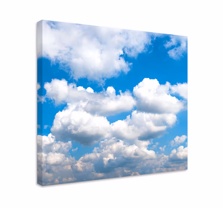 Quadro paesaggio soffici nuvole bianche - TenStickers