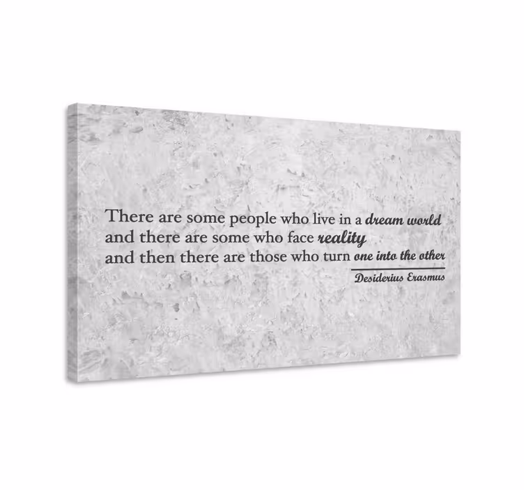 Quadro con frase trasformazione della realtà dei sogni - TenStickers