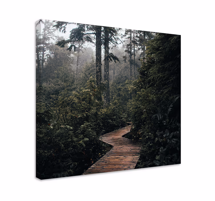 Quadro paesaggio sentiero boschivo tranquillo - TenStickers