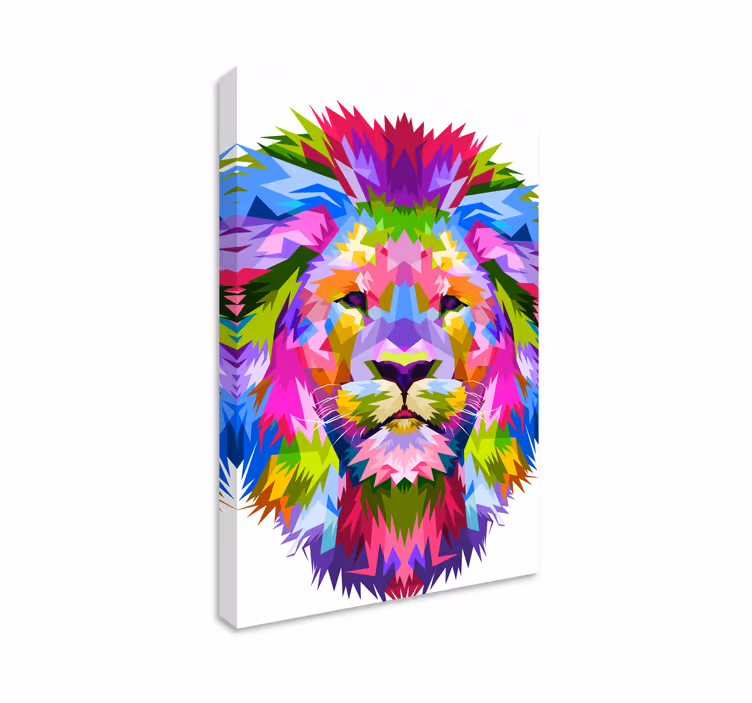 Quadro con leone colorato - TenStickers