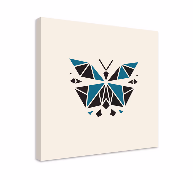 Dipinto con libellule forma farfalla geometrica - TenStickers