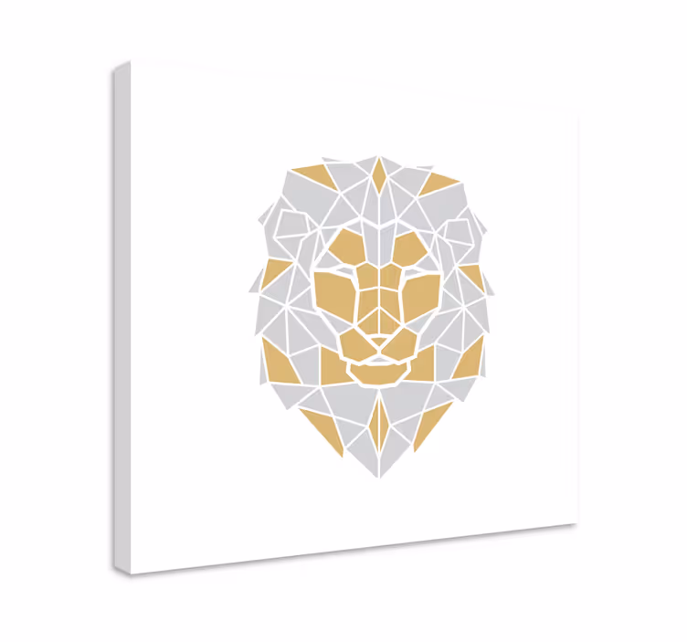 Quadro con cavallo testa di leone geometrica - TenStickers
