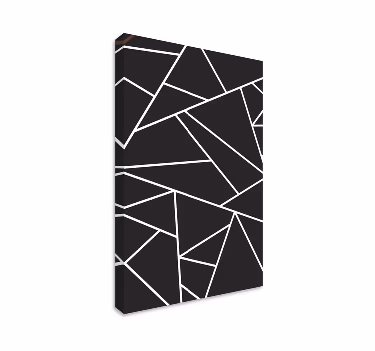 Dipinto geometrico composizione angolare astratta - TenStickers
