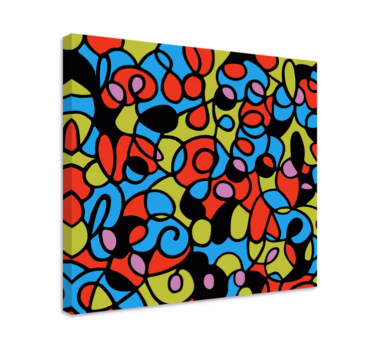 Quadro astratto forme colorate vorticosi - TenStickers