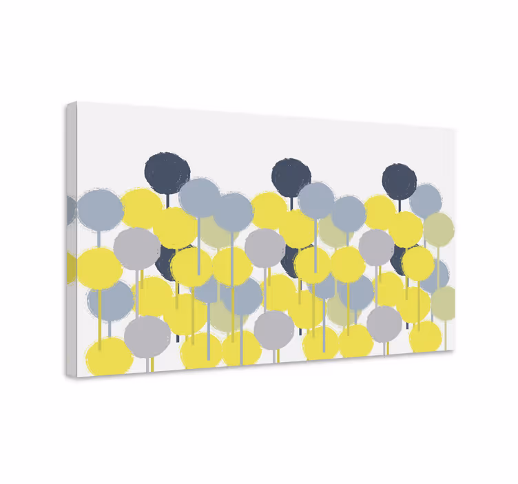 Dipinto geometrico design a motivo circolare - TenStickers