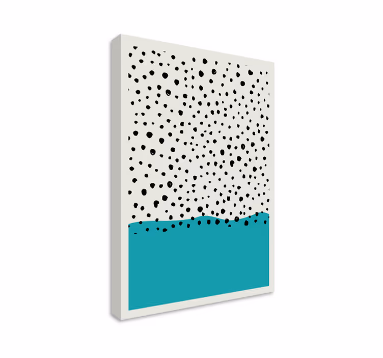 Quadro moderno motivo a pois color acqua - TenStickers
