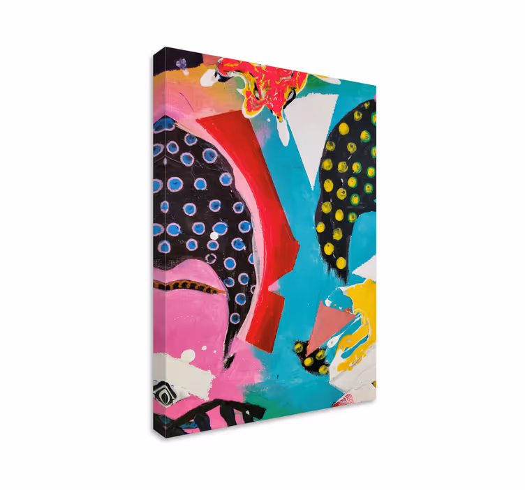 Quadro astratto forme colorate vivaci - TenStickers