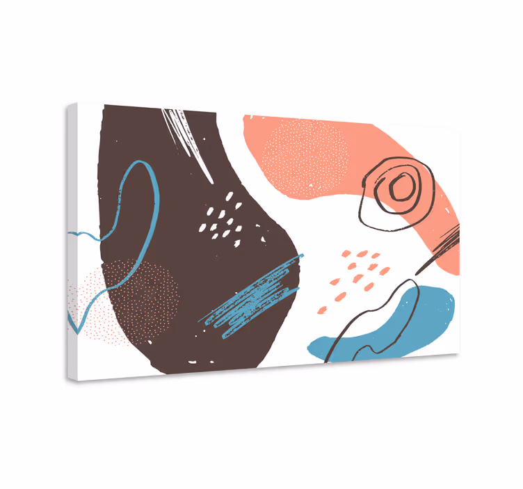 Quadro astratto forme artistiche dinamiche - TenStickers