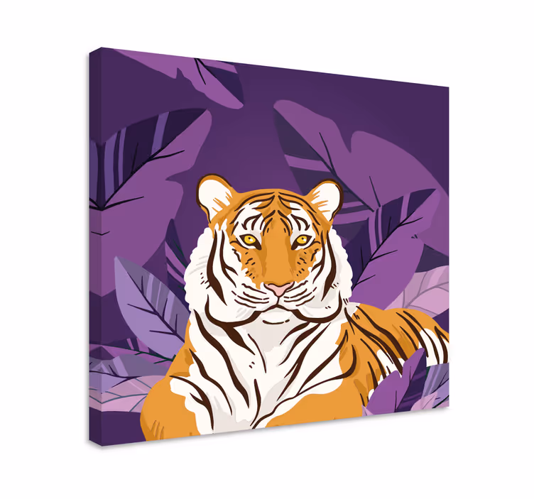 Quadro con animali e insetti ritratto di tigre maestosa - TenStickers