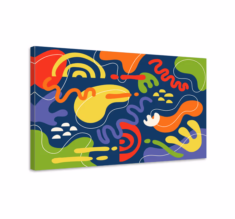 Quadro astratto forme organiche vivaci - TenStickers