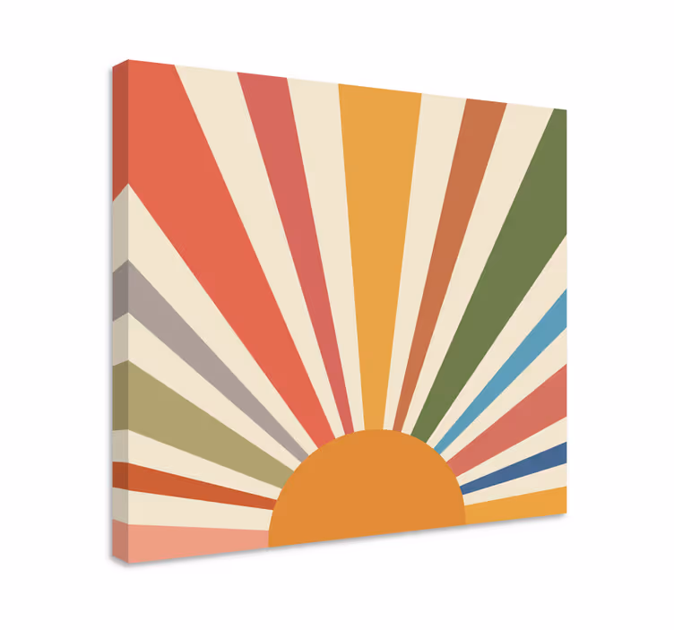 Quadro con sole multicolore - TenStickers