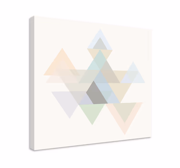 Dipinto geometrico design di triangoli astratti - TenStickers