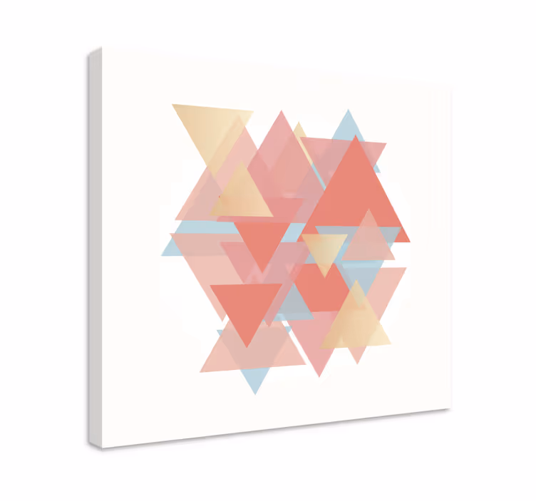 Dipinto geometrico triangoli sovrapposti - TenStickers