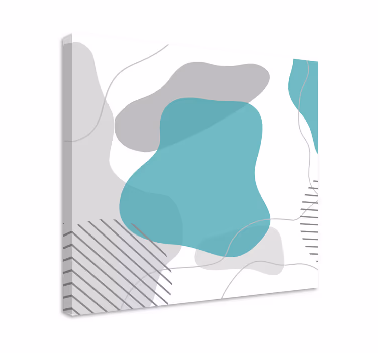 Quadro astratto esplorazione di forme fluide - TenStickers