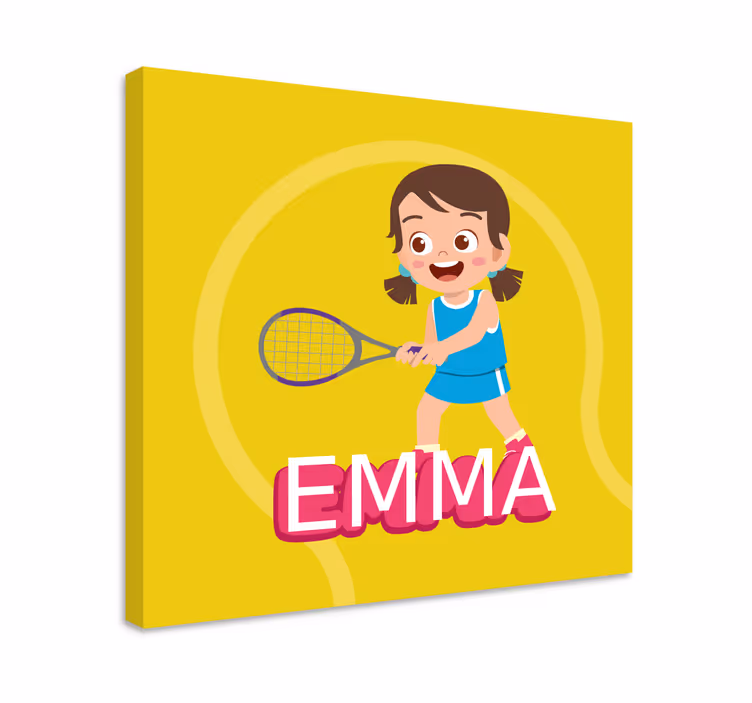 Dipinto con fiori e piante ragazza del tennis emma - TenStickers