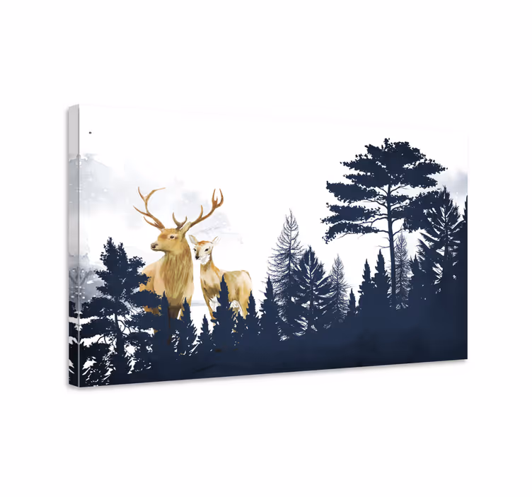 Quadro con cervo stagni maestosi - TenStickers