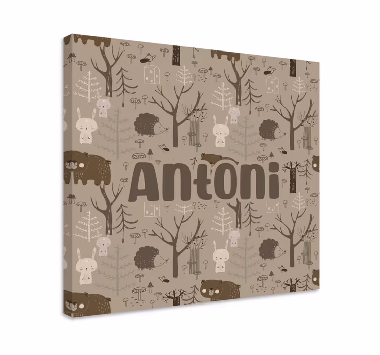 Quadri cameretta neonato creature del bosco adorabili - TenStickers