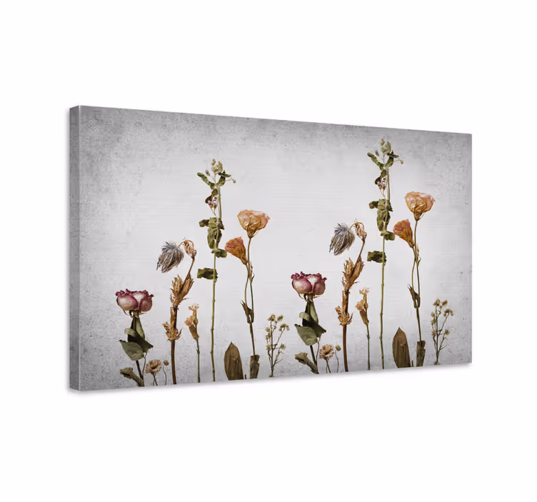 Dipinto fiori e piante composizione di fiori secchi - TenStickers