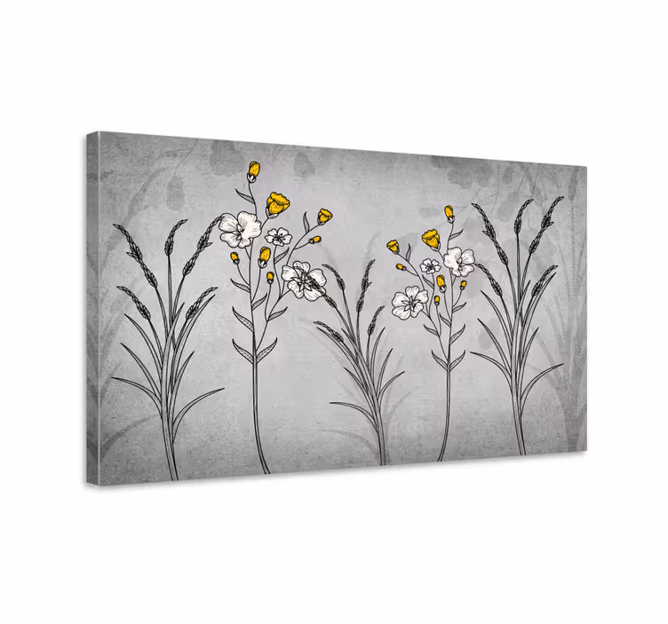 Dipinto fiori e piante disegno floreale botanico - TenStickers