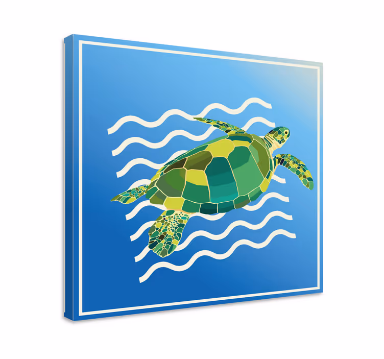 Quadro pesci nuotata della tartaruga marina - TenStickers