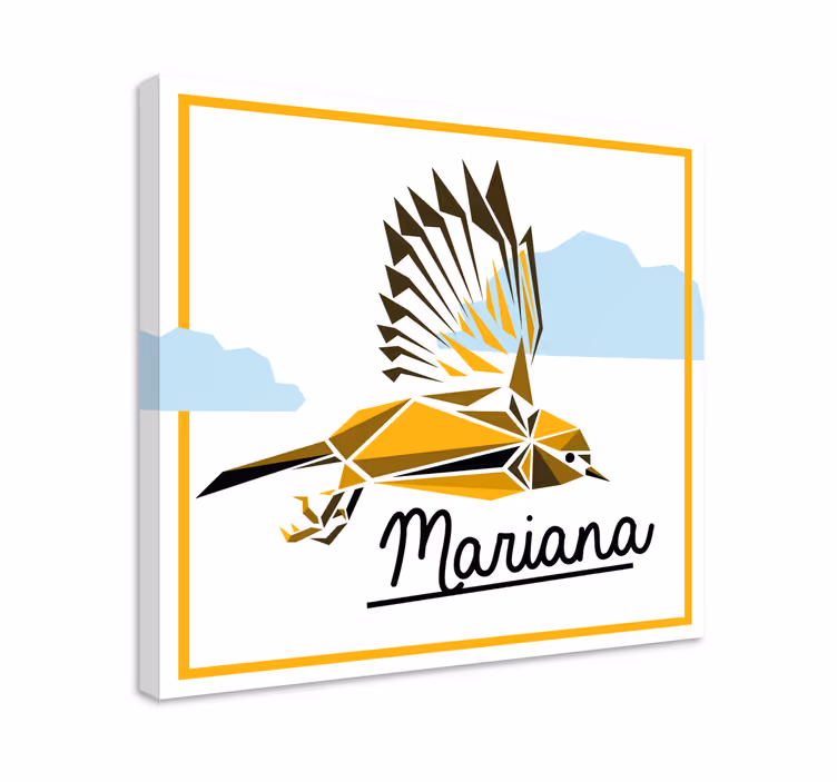 Quadro con uccelli uccello giallo in volo - TenStickers