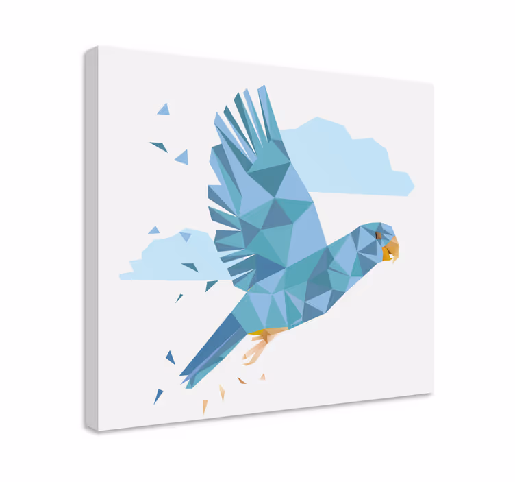 Quadro con uccelli uccello blu in volo - TenStickers