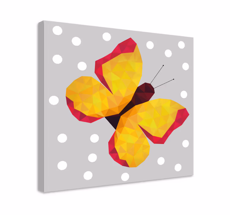 Dipinto farfalle ali geometriche gialle - TenStickers