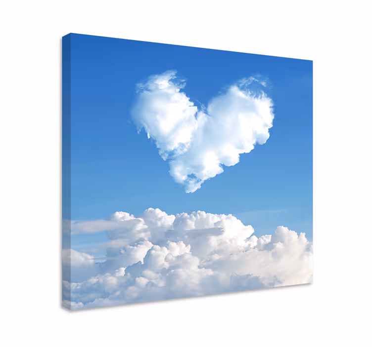 Dipinto con alfabeto e lettere nuvola a forma di cuore - TenStickers