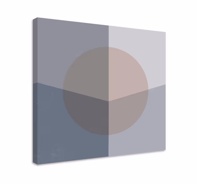Dipinto geometrico composizione circolare astratta - TenStickers