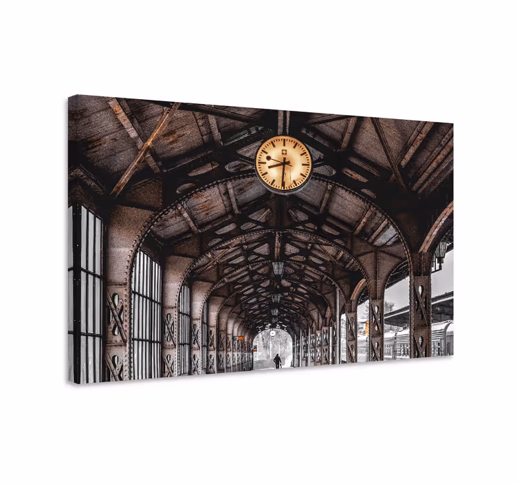 Quadro città e paesi stazione ferroviaria storica - TenStickers
