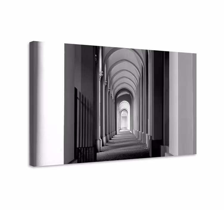 Quadro 3D prospettiva corridoio ad arco - TenStickers