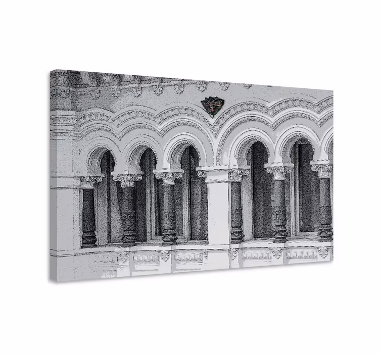 Quadro città e paesi design architettonico ad arco - TenStickers