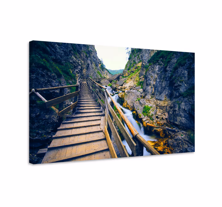 Quadro paesaggio sentiero del fiume panoramico - TenStickers