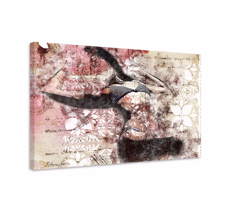 Quadri persona e personaggi design silhouette ballerina - TenStickers