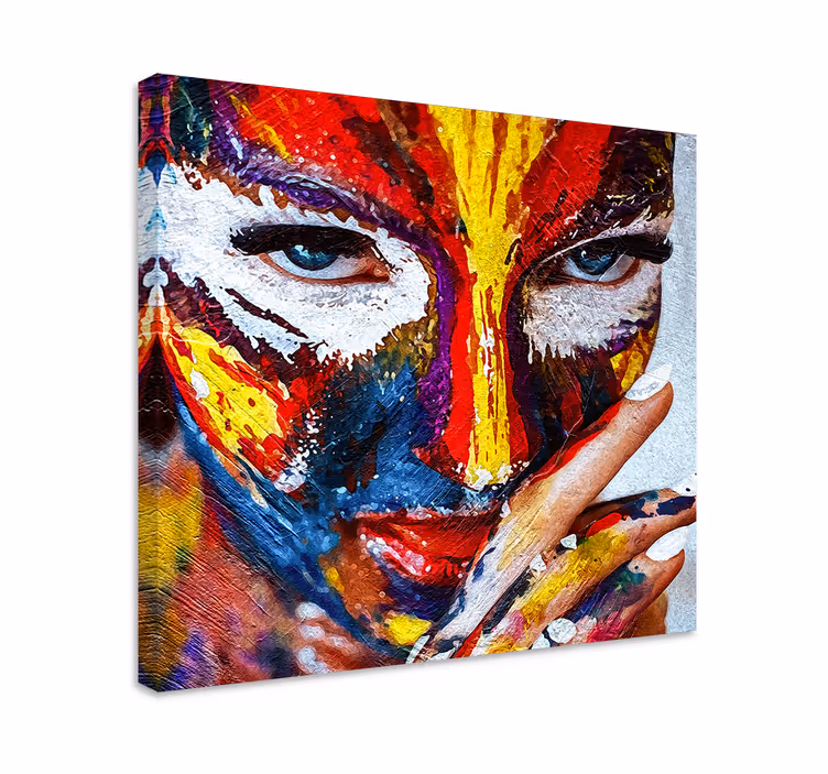 Quadri persona e personaggi arte del volto colorata - TenStickers