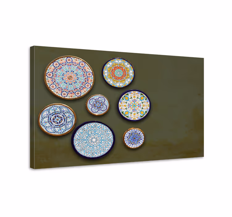 Quadro design ornamentale montaggio piastra - TenStickers