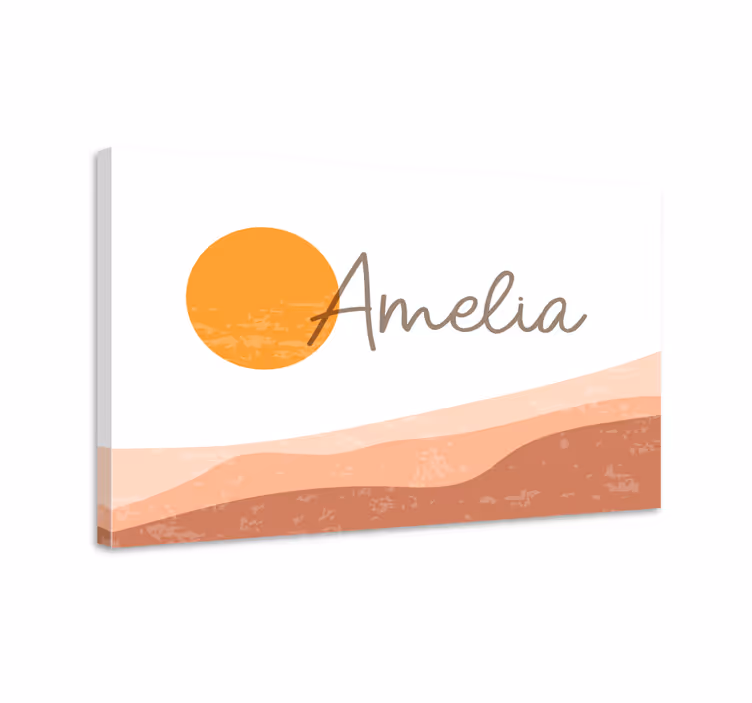 Quadro con frase nome personalizzato elegante - TenStickers