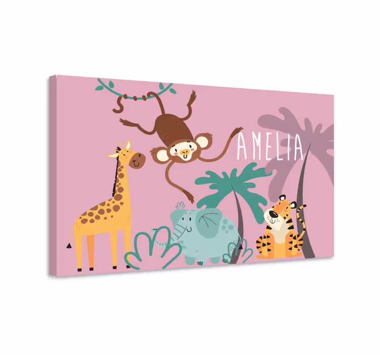 Quadro con animali e insetti amici della giungla - TenStickers
