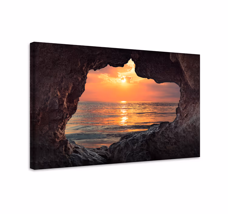 Quadro paesaggio tramonto tra le rocce - TenStickers