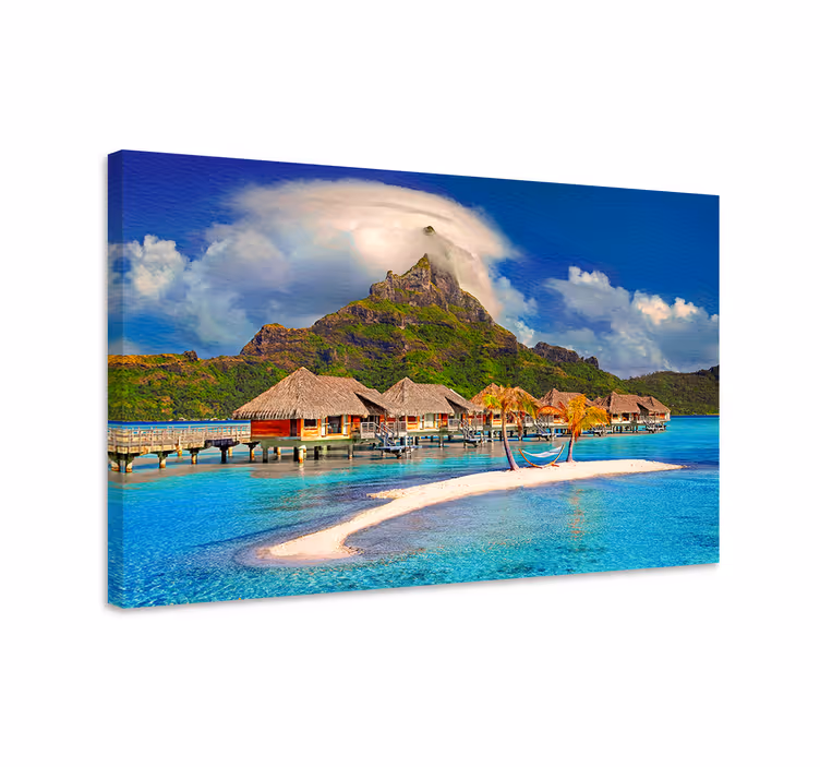 Quadro paesaggio paradiso dell'isola tropicale - TenStickers