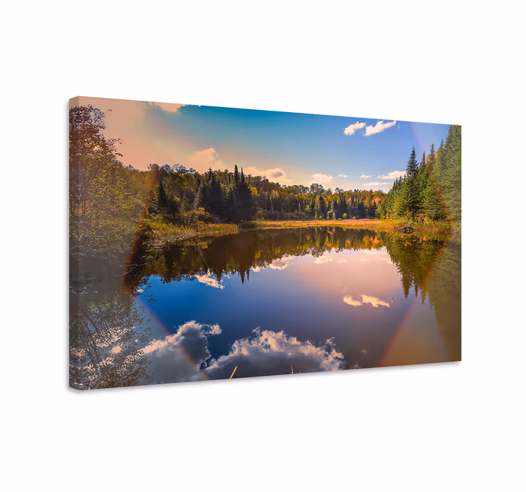 Quadro paesaggio riflesso d'acqua sereno - TenStickers