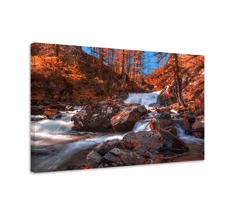 Quadro paesaggio scena di un torrente montano - TenStickers