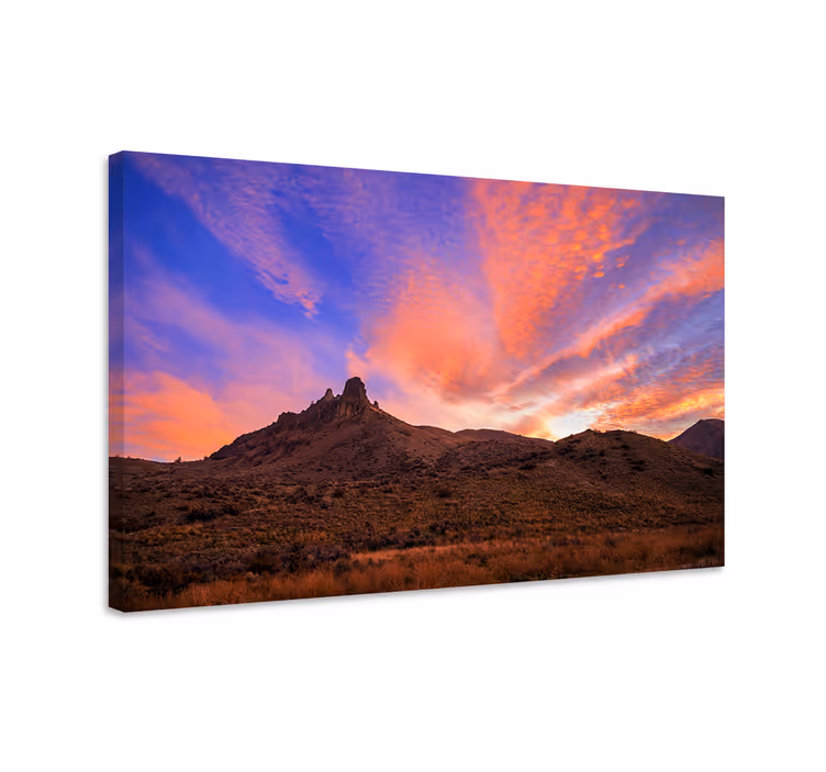 Quadro paesaggio crepuscolo sulle grandi montagne - TenStickers