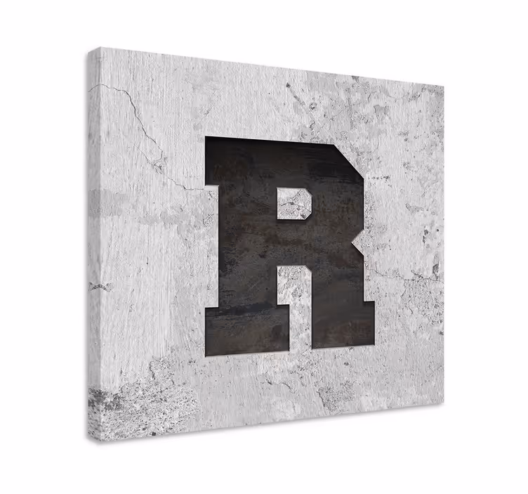Quadro lettera personalizzata stile industriale - TenStickers