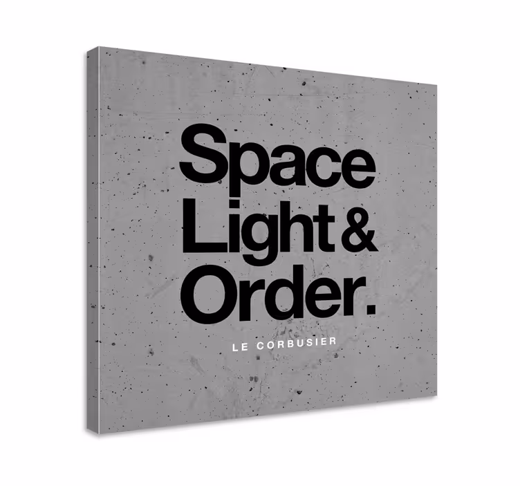 Quadro con testo Le Corbusier frasi quadro - TenStickers