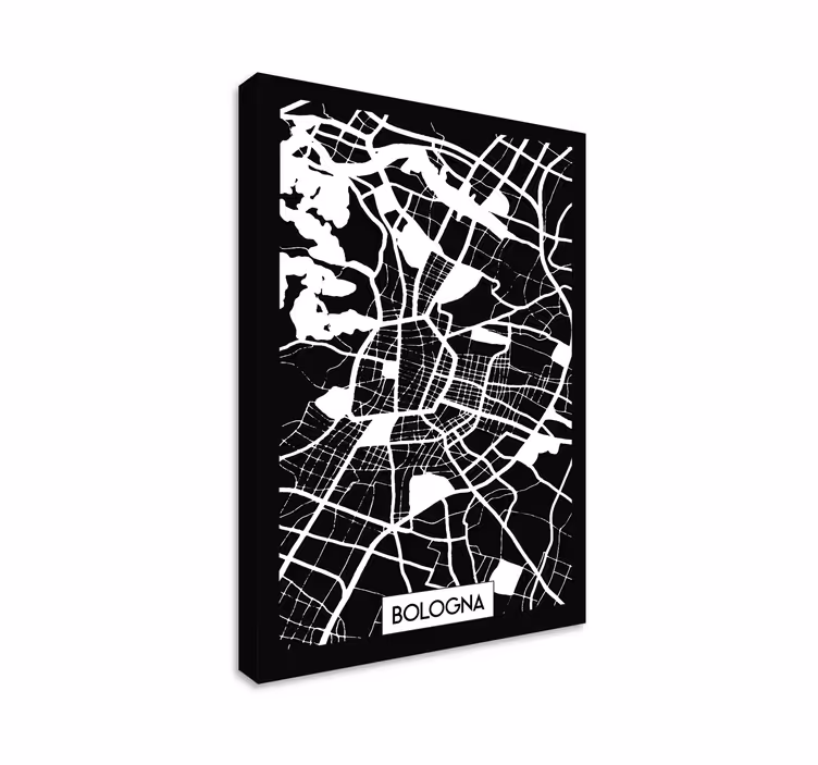 Quadro città e paesi Bologna mappamondo - TenStickers
