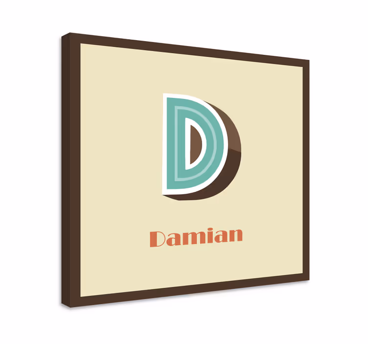 Quadro personalizzabile lettera 3d - TenStickers